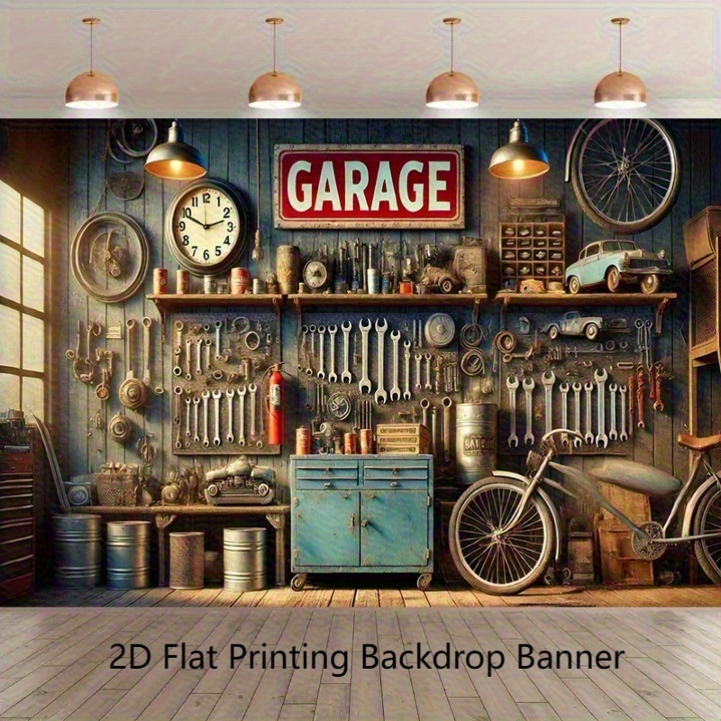 Workshop Tools Wallpaper - Wallpaper Banner Latar Belakang Garasi Industri