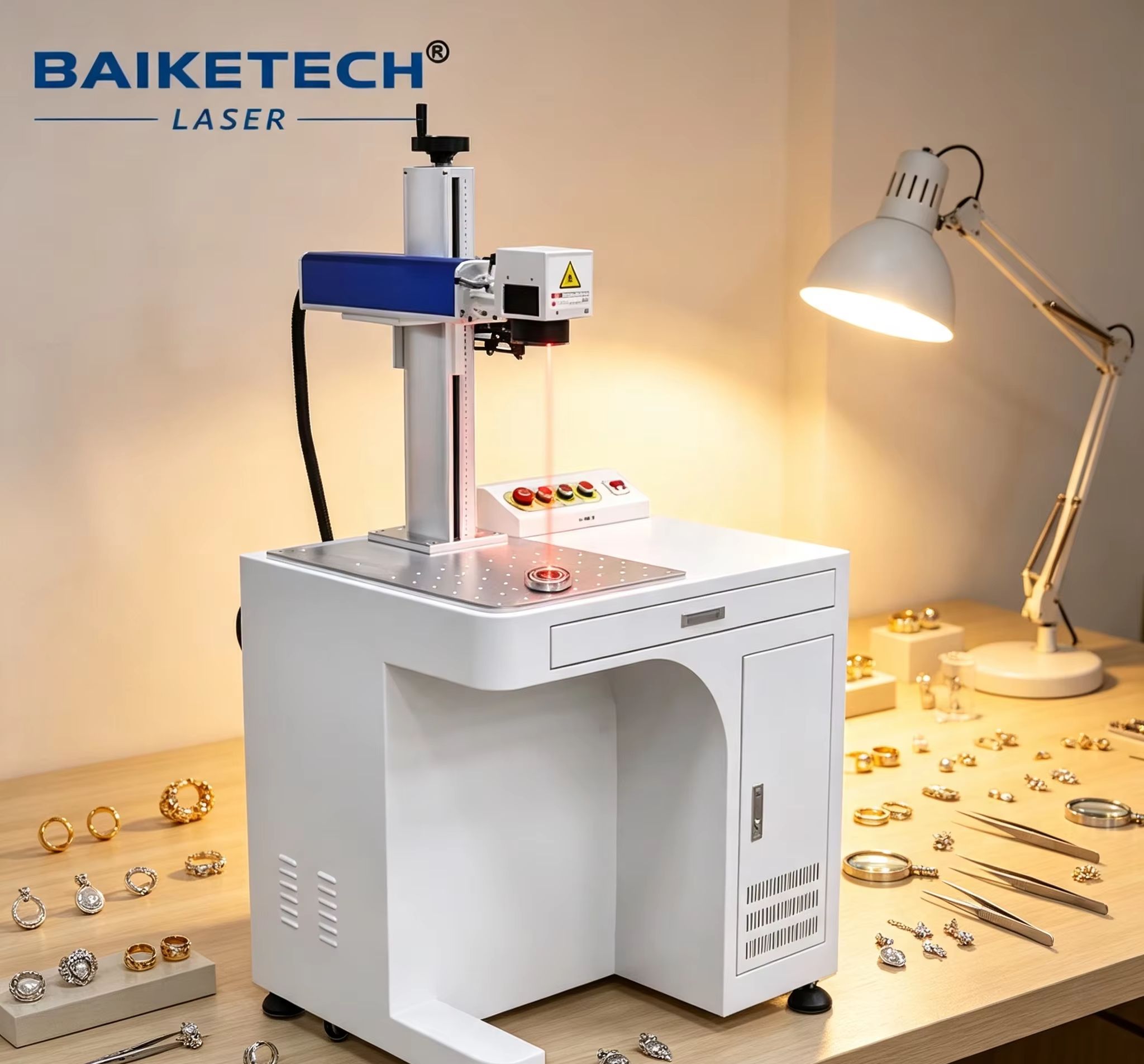 Mesin Ukir Laser Serat Kompak  - Marking Tools In Workshop ulasan dan harga